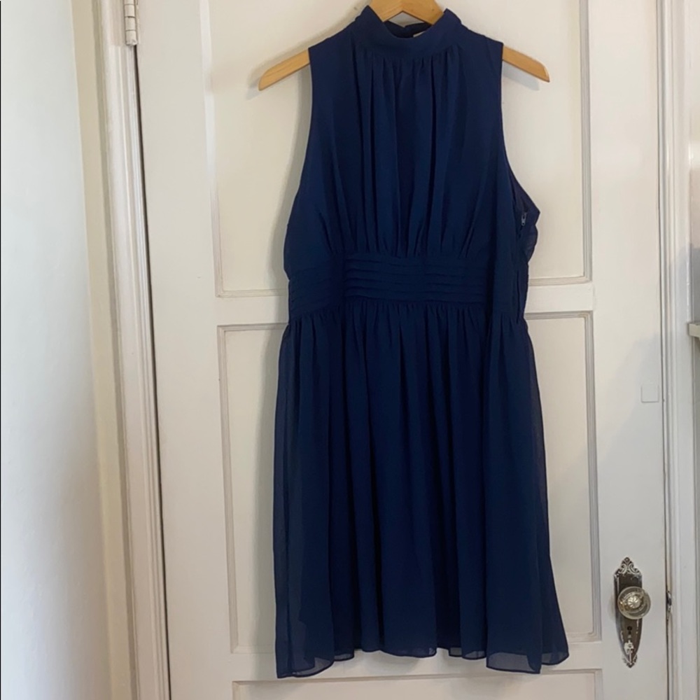 Mock-neck Blue ModCloth Dress